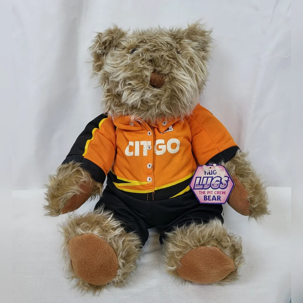 Vtg 1st Edition Citgo LUGS Pit Crew Racing Teddy Bear Plush Limited Edition 2000
